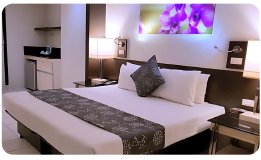 Executive hotel bedroom